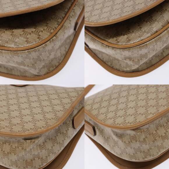 CELINE Macadam Canvas Shoulder Bag Pvc Beige Gold - Picture 10 of 12